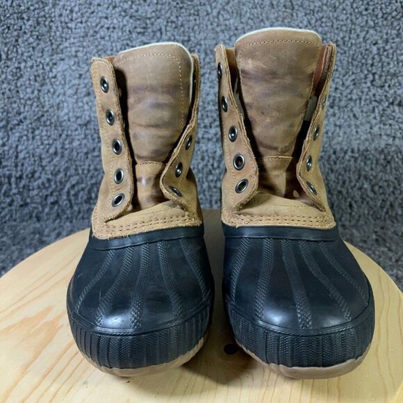 Sorel  Cheyanne II Duck Boots Mens Size 7 Waterproof Leather Suede Brown Black main image 7